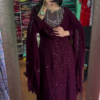 Red Sequin Embellished Kurta Palazzo Set - Image 6