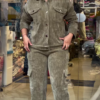 Women Greay Solid Double-Breasted Corduroy Co-Ords Set For luxurious Look - Image 11
