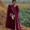 Meesho Designer Partywear Velvet Suit  Bollywood style velvet suit - Image 5