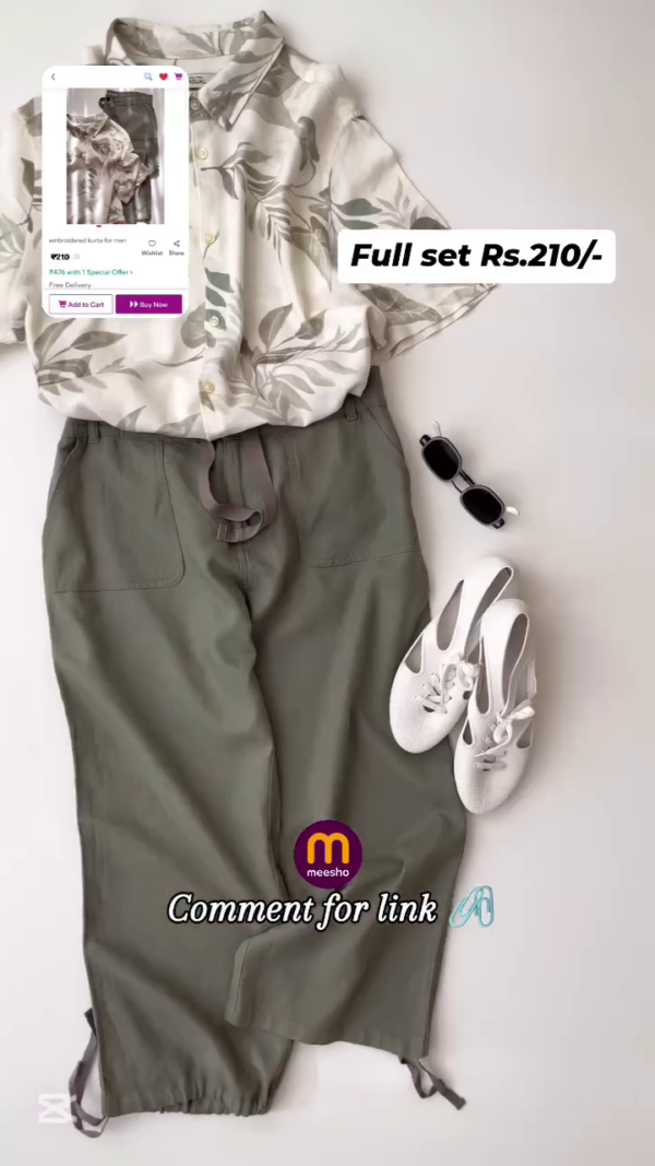 Buy Olive Trousers & Shart Sat for Women