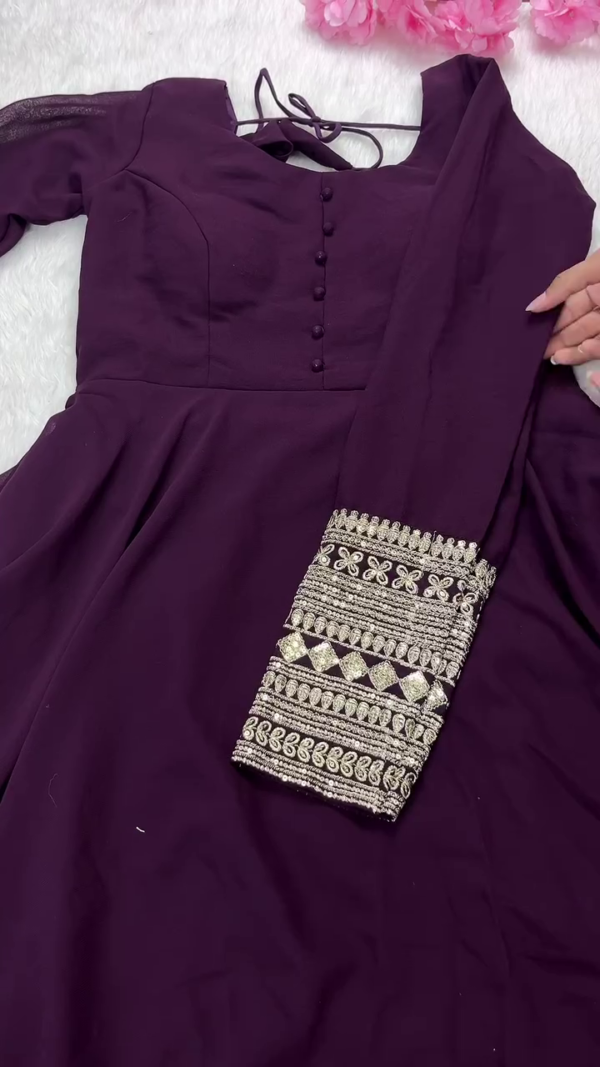 Women's Georgette Fit and Flare Ankle Length Dress - Image 7