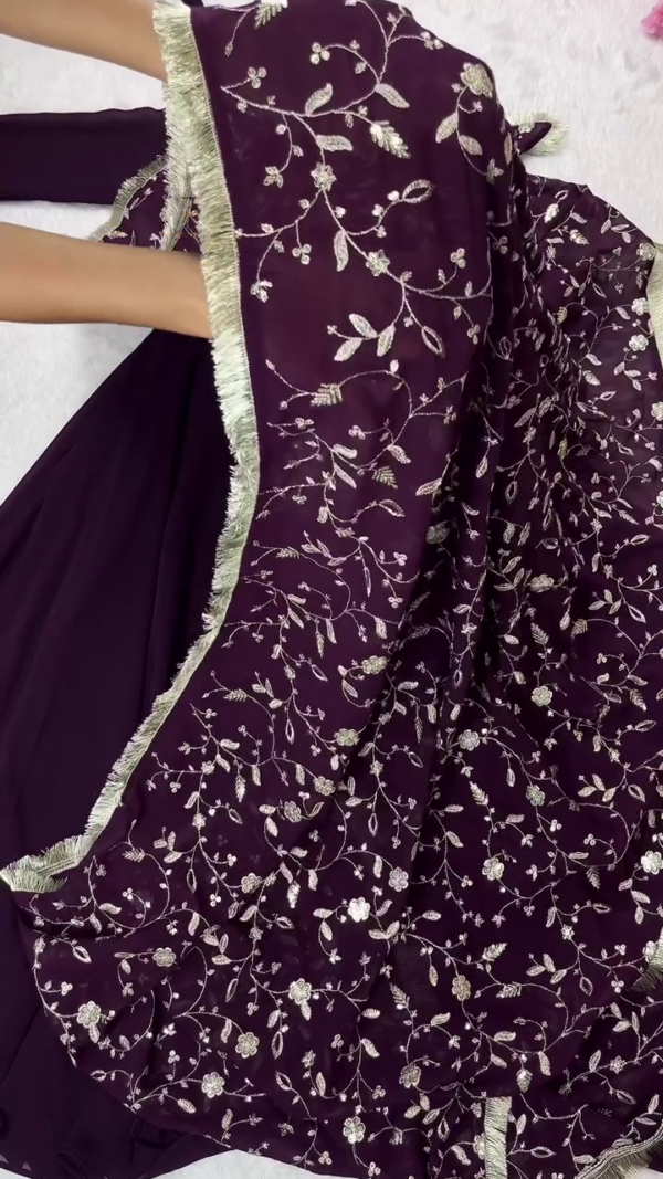 Women's Georgette Fit and Flare Ankle Length Dress - Image 5