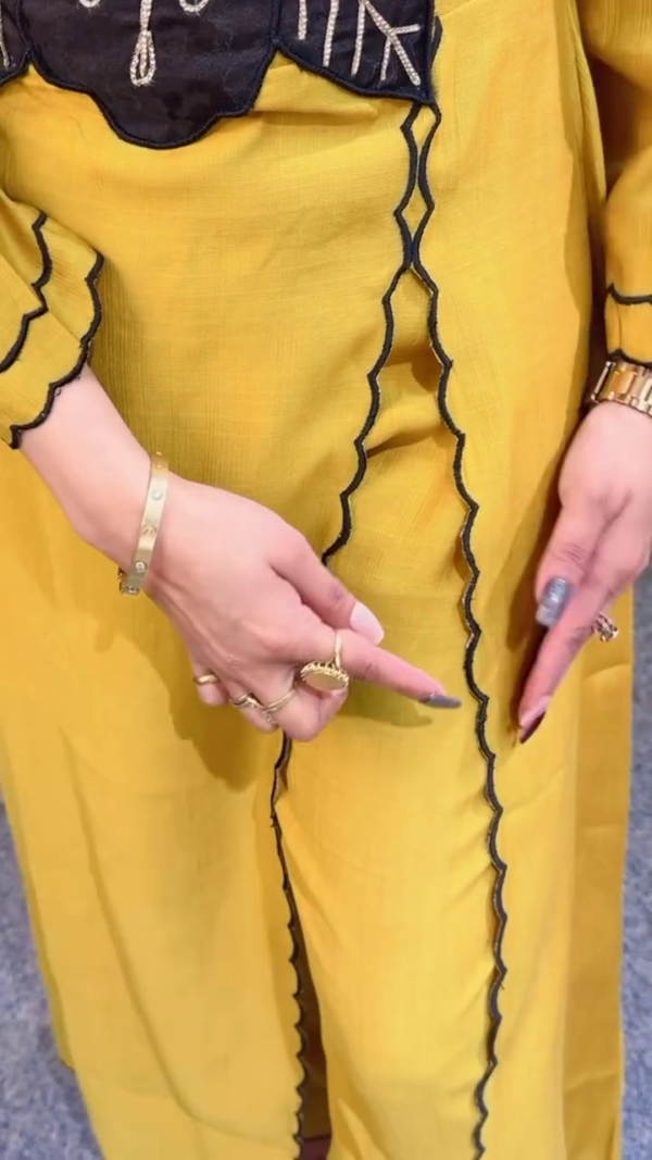 Designer suit with beautiful work - Image 9
