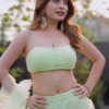 Fancy  Mint Green Duppata Set, 3 pc Anarkali Gown With Duppatta Set With Pent - Image 4