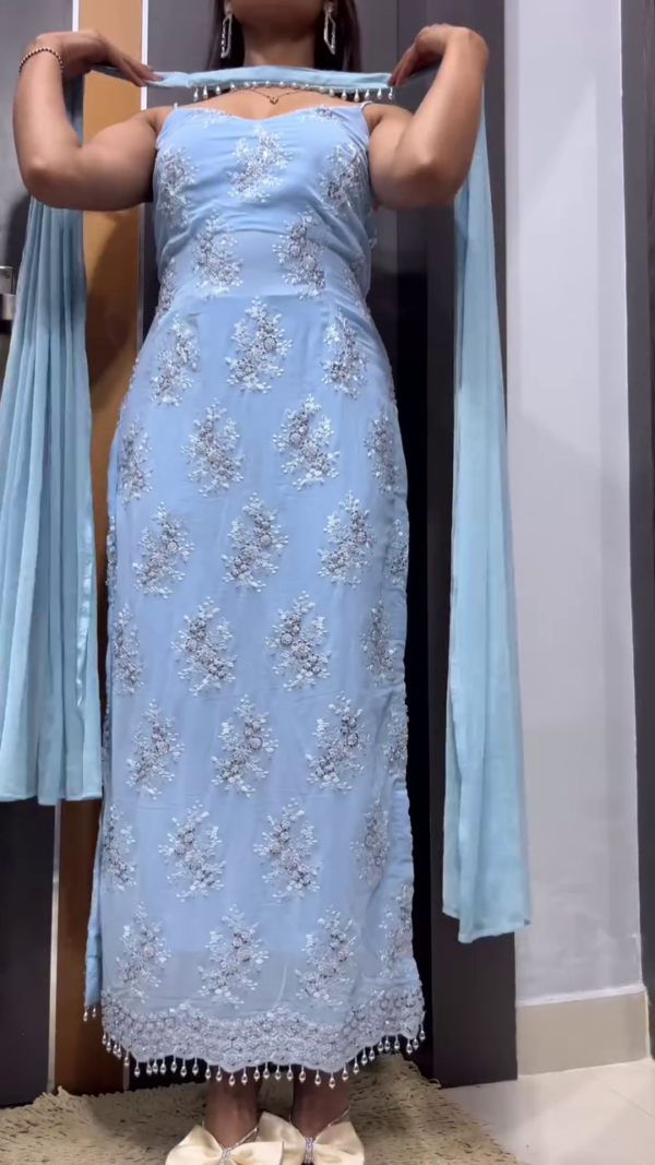 EMBROIDERY  Cotton Blend Salwar Suit - Image 9