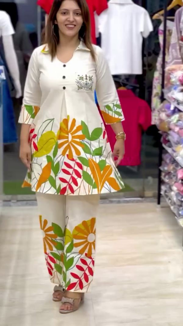 Office /Casual Wear Ethnic Kurti Plazzo Set - Image 10