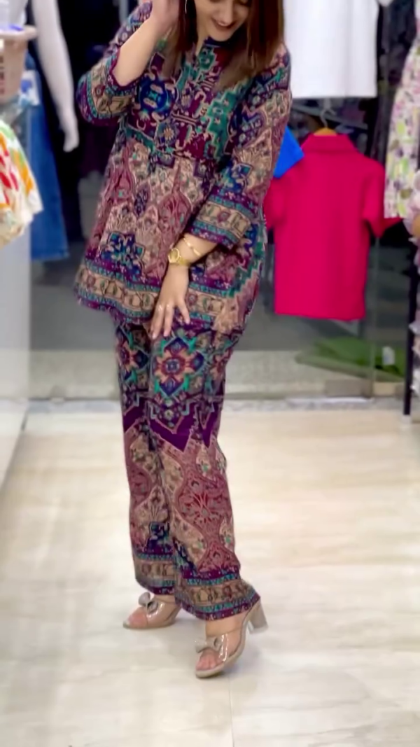 Office /Casual Wear Ethnic Kurti Plazzo Set - Image 3