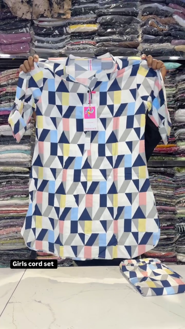 Multicolor western  Co-ords Set dress for women