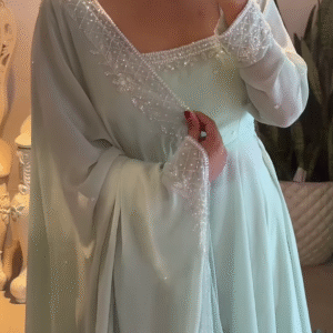 Beautiful Sky Blue Color Real Mirror Work Anarkali Suit – A Stunning Blend of Elegance and Tradition