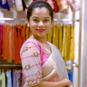 Kerala Kasavu Pure Cotton White Cream Saree with Multicolor Blouse – A Traditional Masterpiece with a Modern Twist